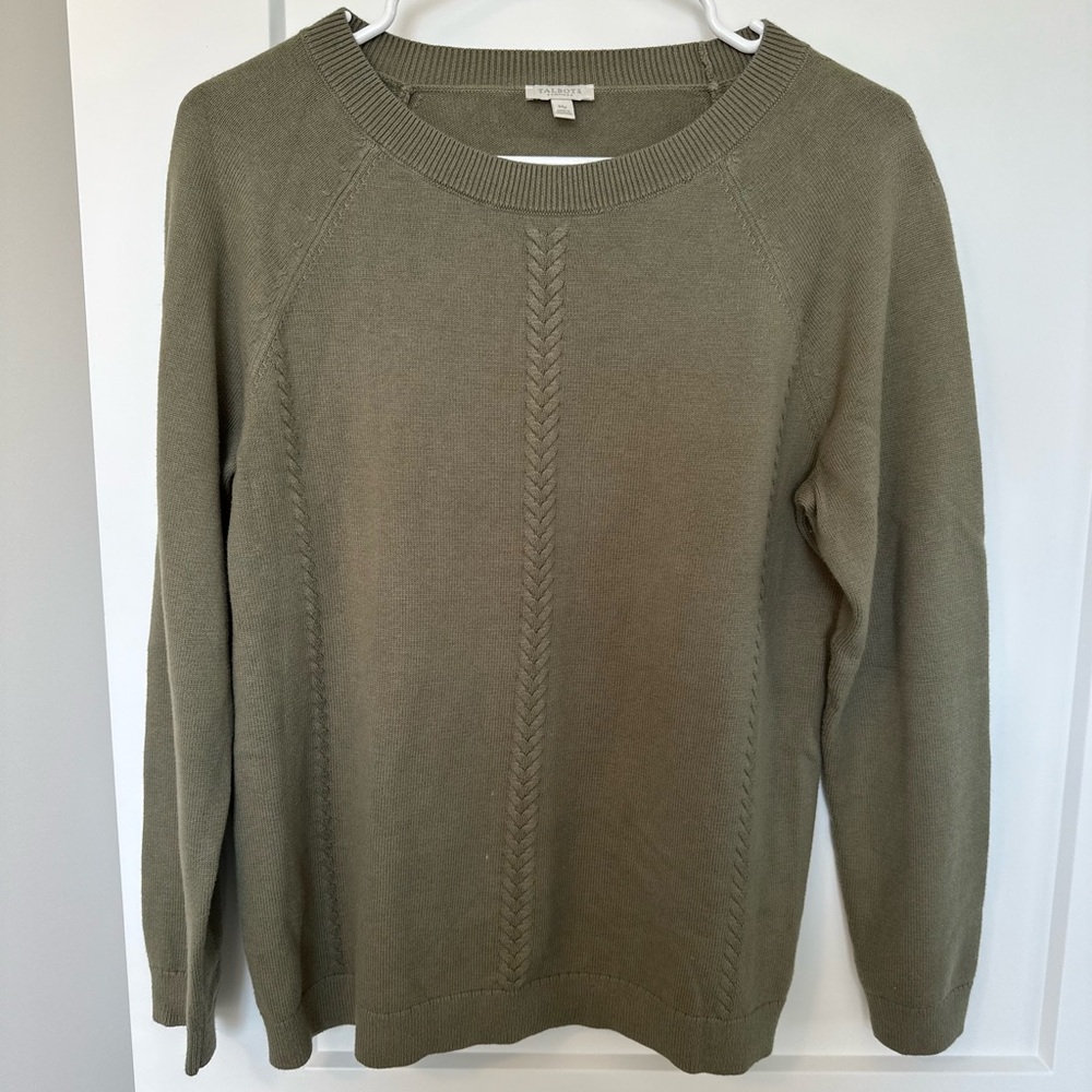 Talbots Women’s Medium Petite Green Sweater 💚